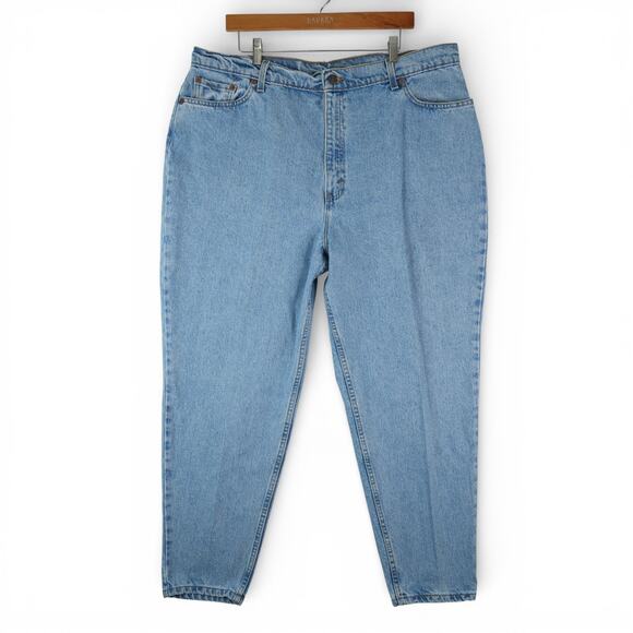 Vintage 90s Levi 550 Jeans Womens 22W High Rise Mom Denim Relaxed Tapered Leg
